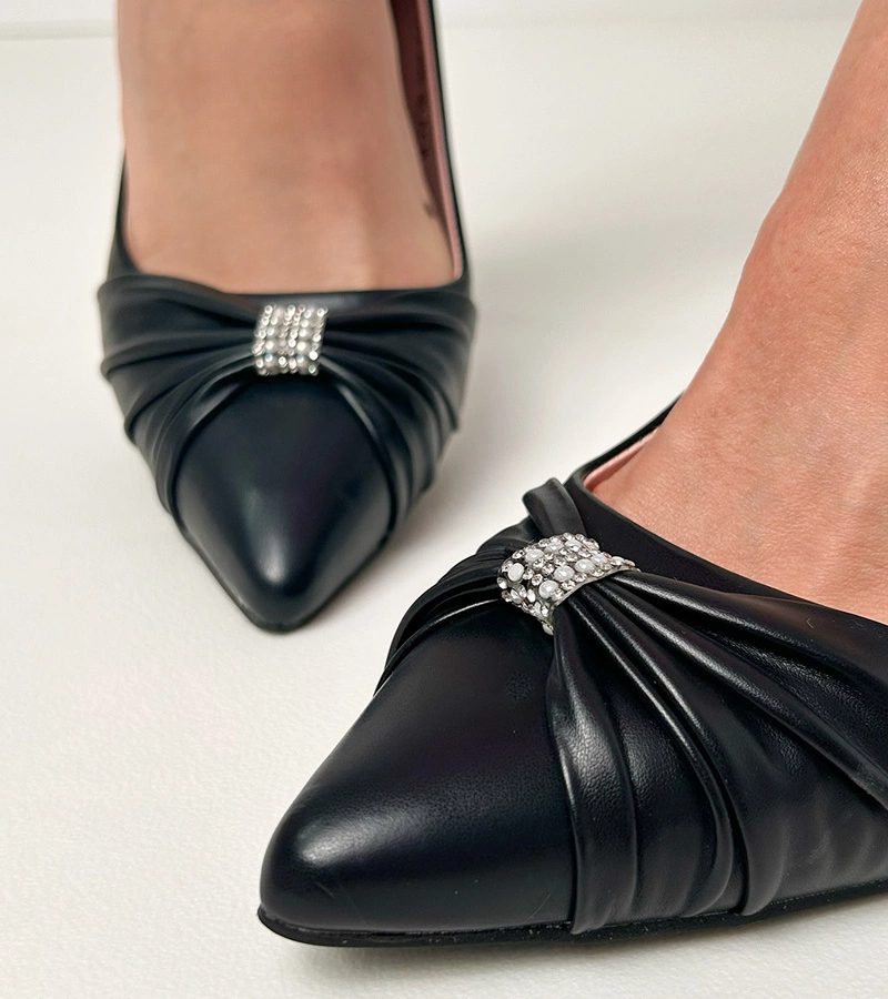 marka niezdefiniowana Pantofi stiletto clasici negri cu strasuri Bronney