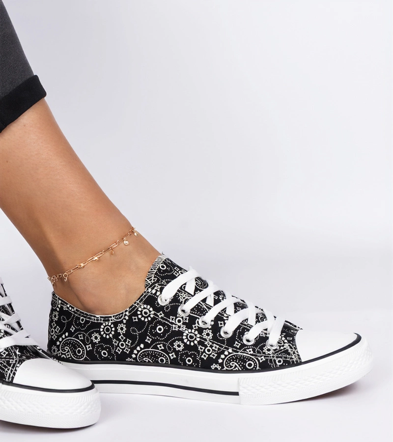 Gemre Tenisi negri de damă din material în stil aztec Kalusa