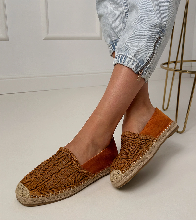 marka niezdefiniowana Espadrile maro decupate pe platformă Plevis