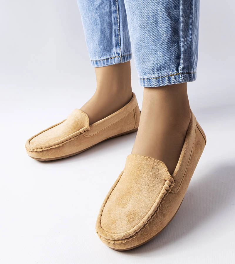 Gemre Beige loafers with leather insole Souplet