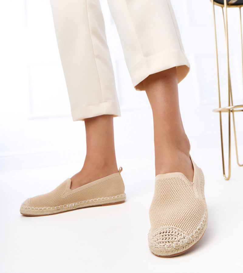 Gemre Beige Platform Espadrilles Luna