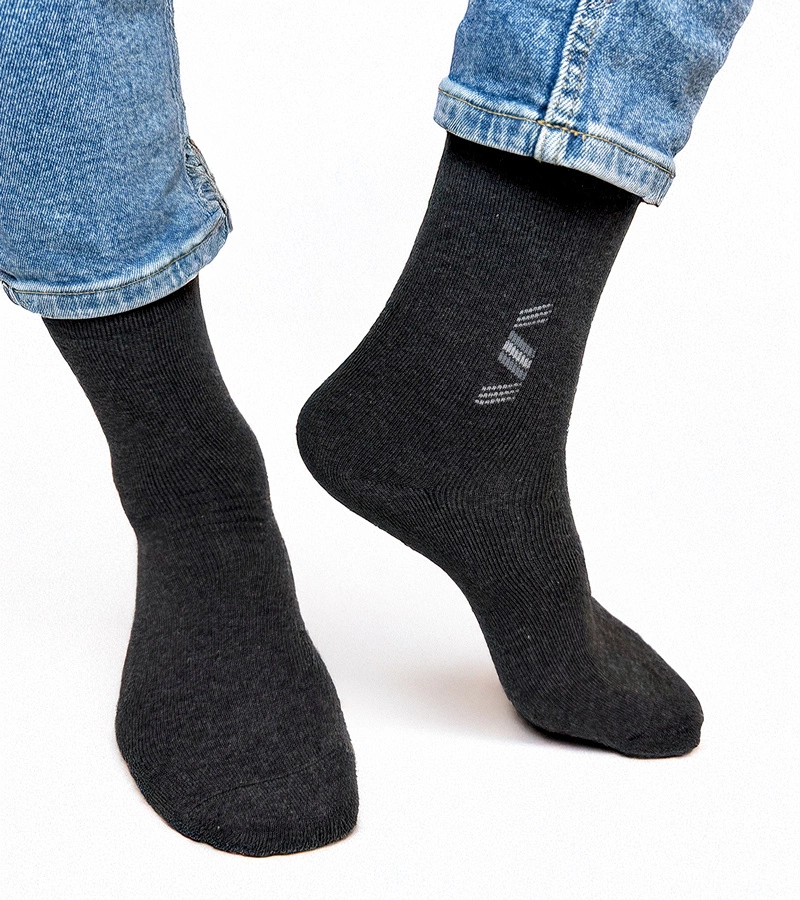 Gemre Dark gray men's warm socks Narus