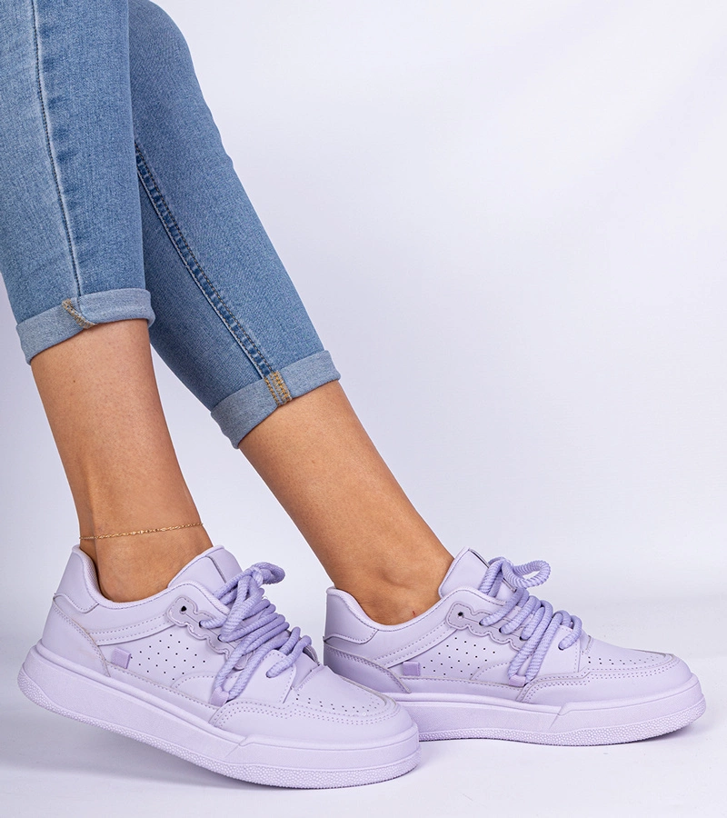 Gemre Adidași sportivi de damă mov din piele ecologică Asphodel