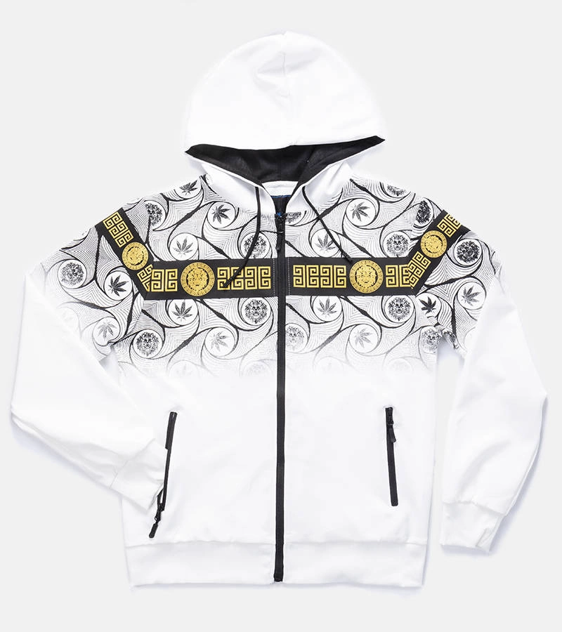 Gemre Hanorac alb cu imprimeu Guillaume pentru bărbați