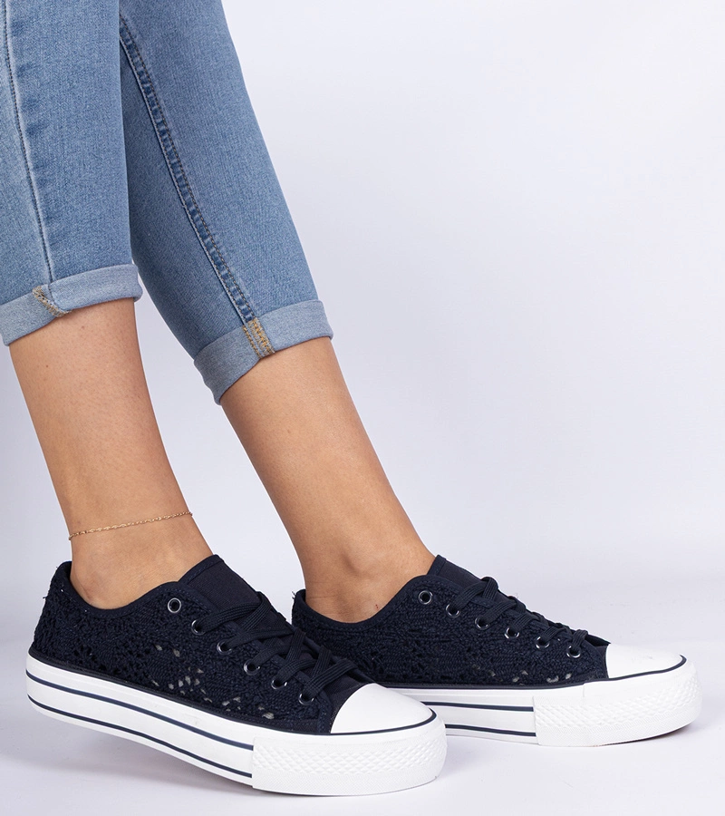 Gemre Pantofi sport bleumarin de damă perforați Fernansis