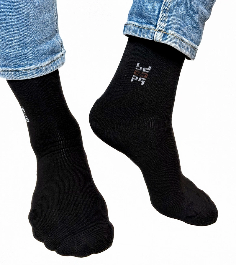 Gemre Black men's warm socks Nerput
