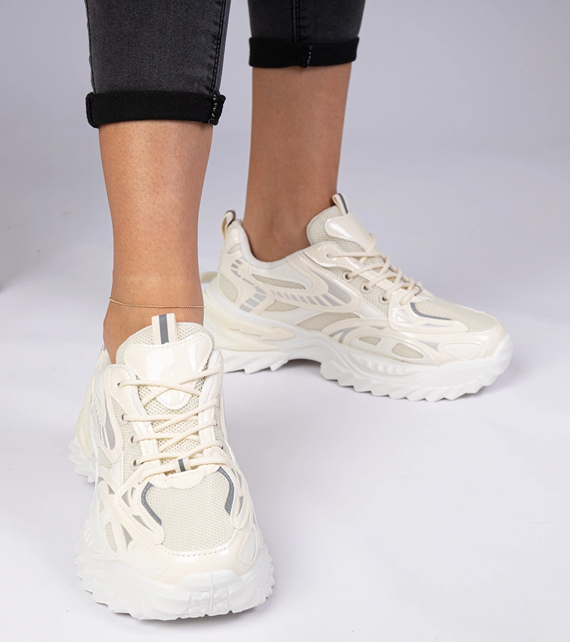 Gemre Adidași sport bej pe talpă masivă Lirata