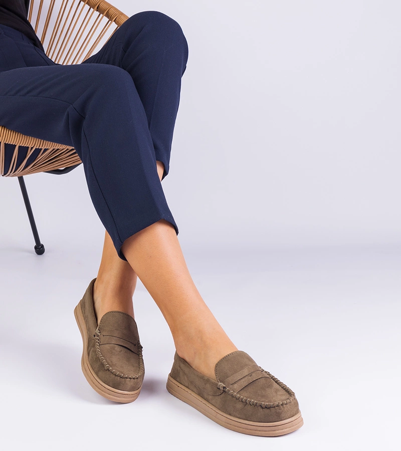 Gemre Pantofi casual verzi de damă din piele ecologică Sevilia