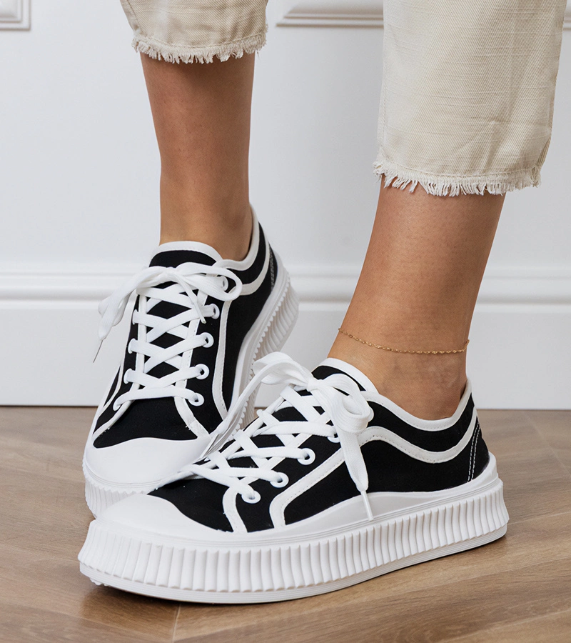 Gemre Adidași negri de damă cu platformă Salis