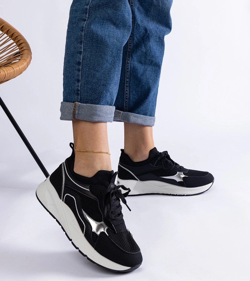 Gemre Adidași sport negri de damă Elsira