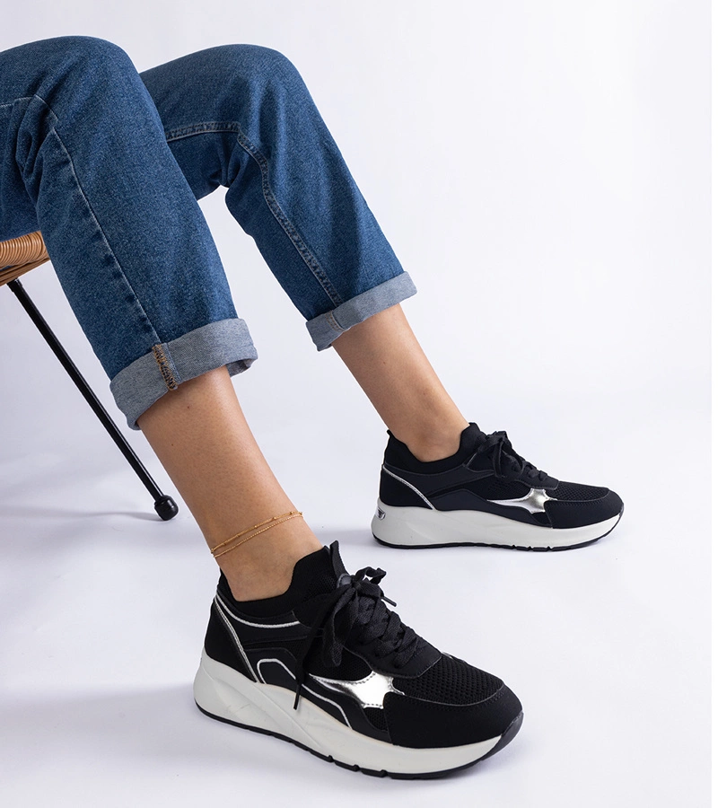 Gemre Adidași sport negri de damă Elsira