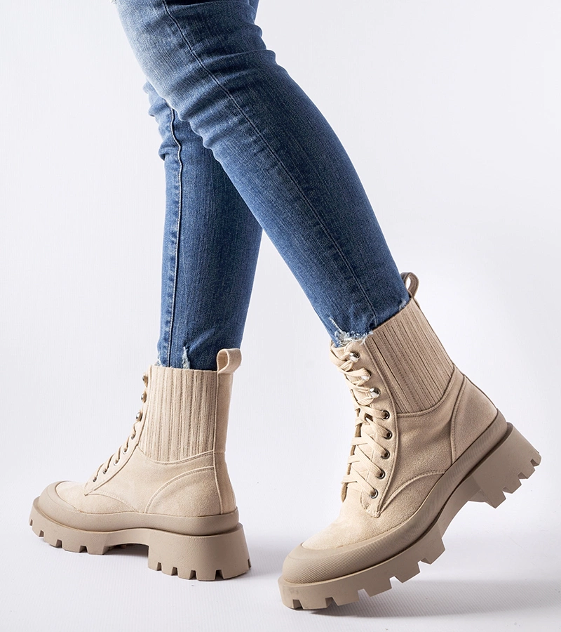 Gemre Botine bej din eko-suede Orson