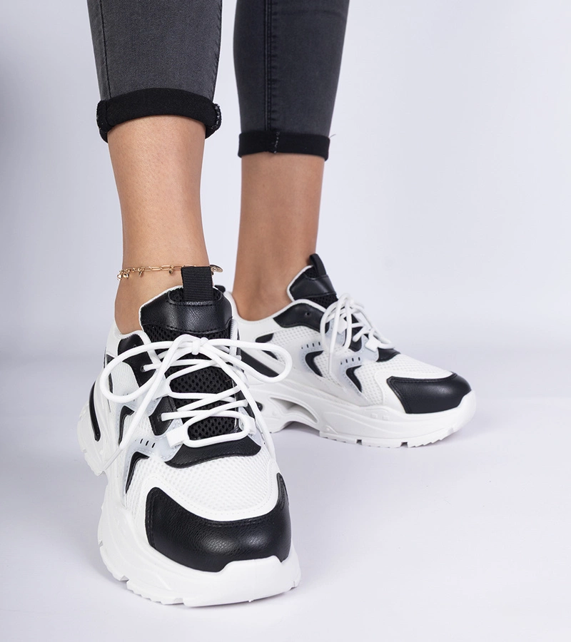 Gemre Adidași sport alb-negru pentru femei Lamula