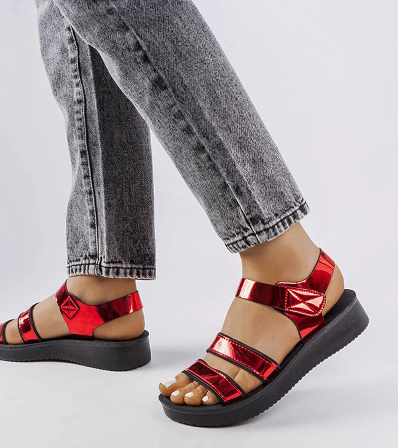 Gemre Red patent Brices sandals