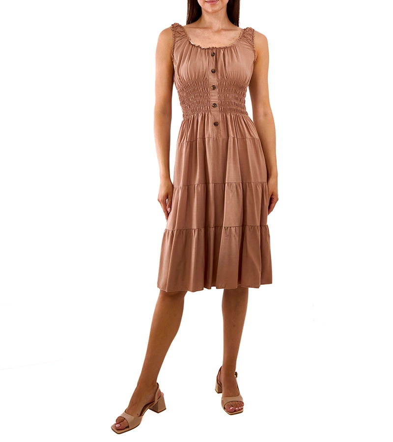 Gemre Rochie maro cu bretele Masaew