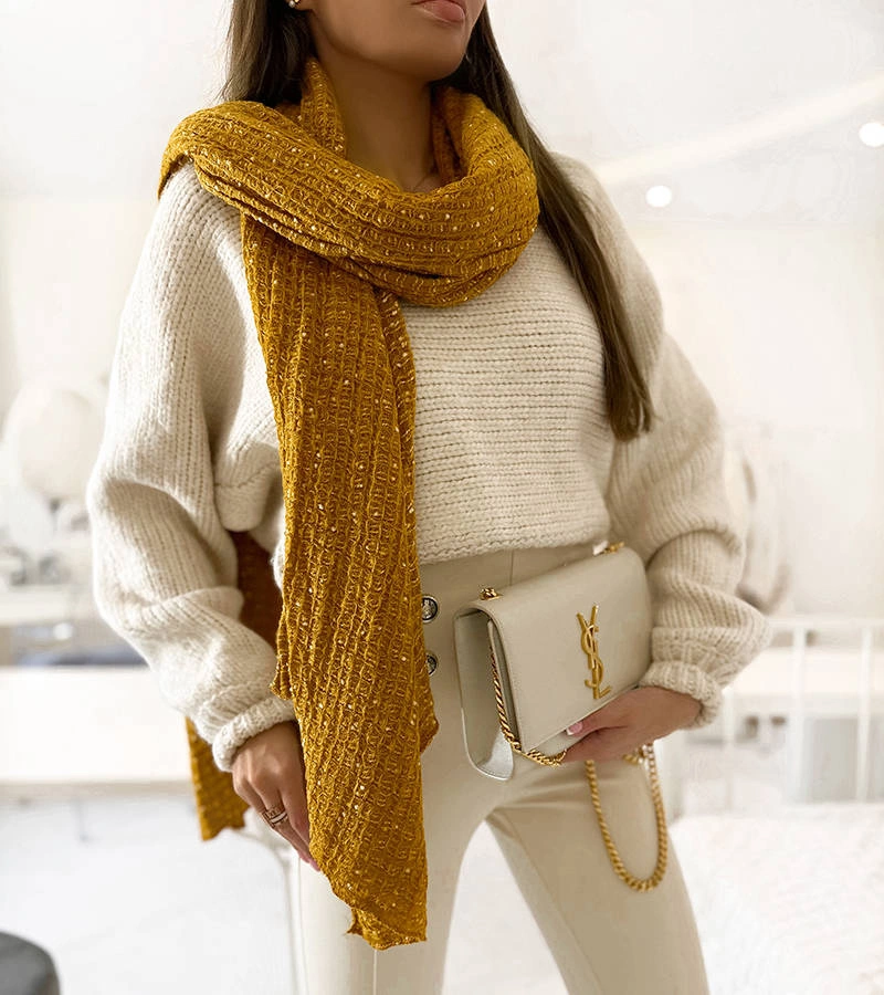 Gemre Yellow polka dot scarf Khalil