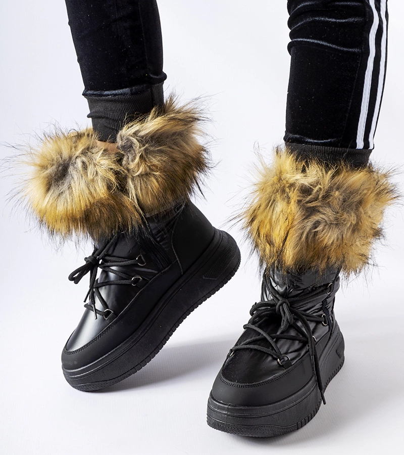 Gemre Cizme de zăpadă negre Cavargna pentru femei