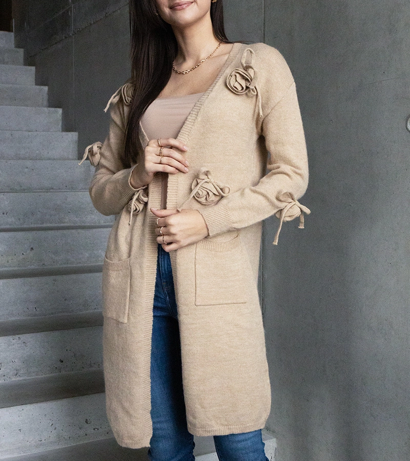 Gemre Cardigan bej lung Lira