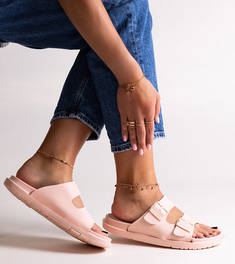 Big Star Beige slides with fur Adelma
