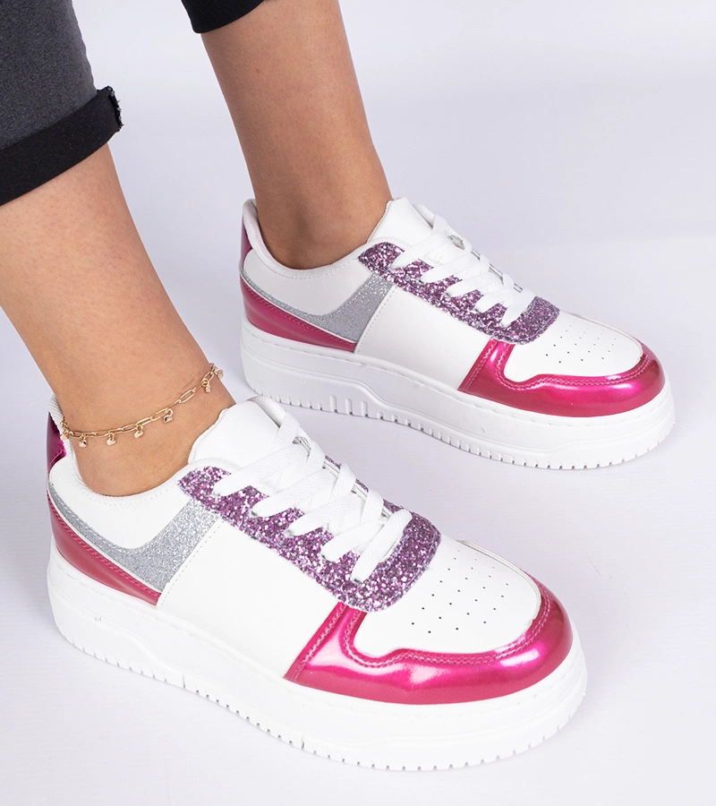 Gemre Adidași roz pentru femei cu talpă groasă Dolla