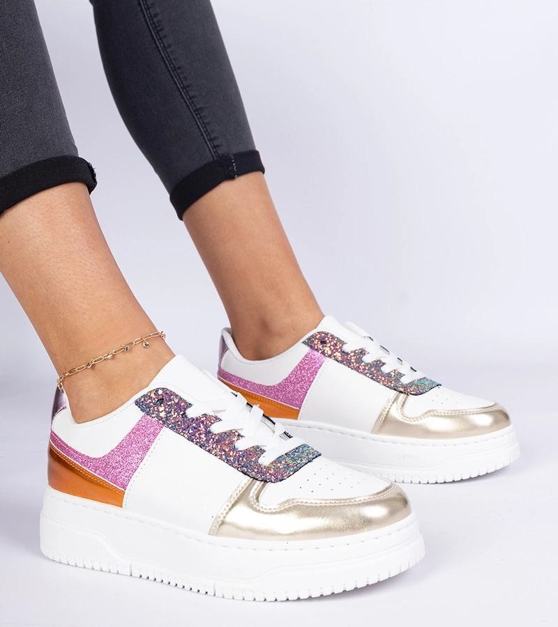 Gemre Adidași multicolori de damă cu talpă groasă Dolla