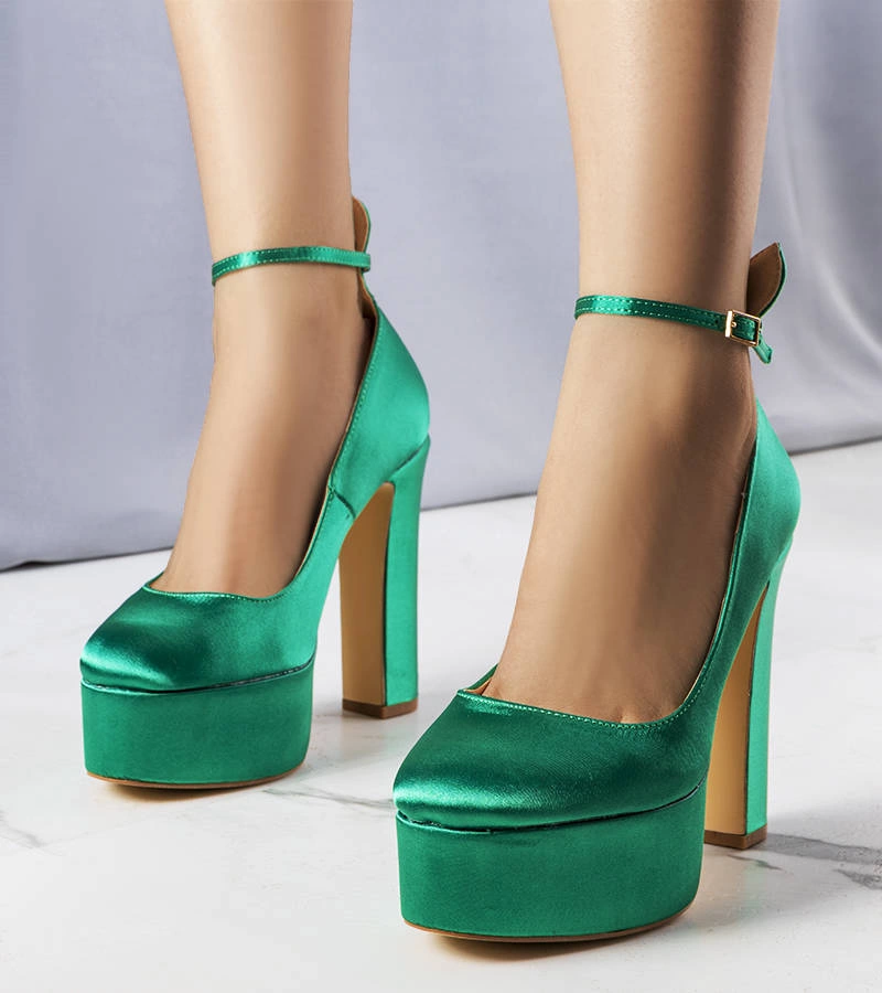 Gemre Pantofi cu toc înalt Lila verde