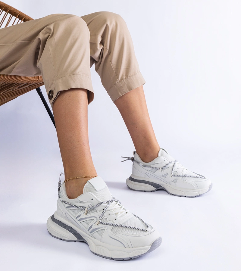 Gemre Adidași albi de damă cu talpă masivă Colunga