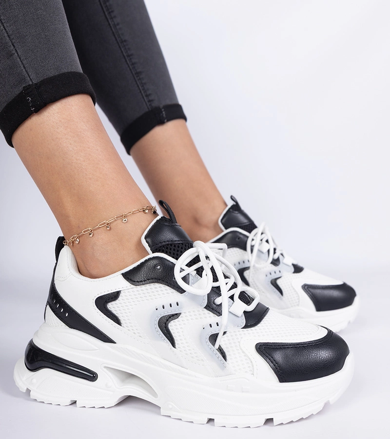 Gemre Adidași sport alb-negru pentru femei Lamula