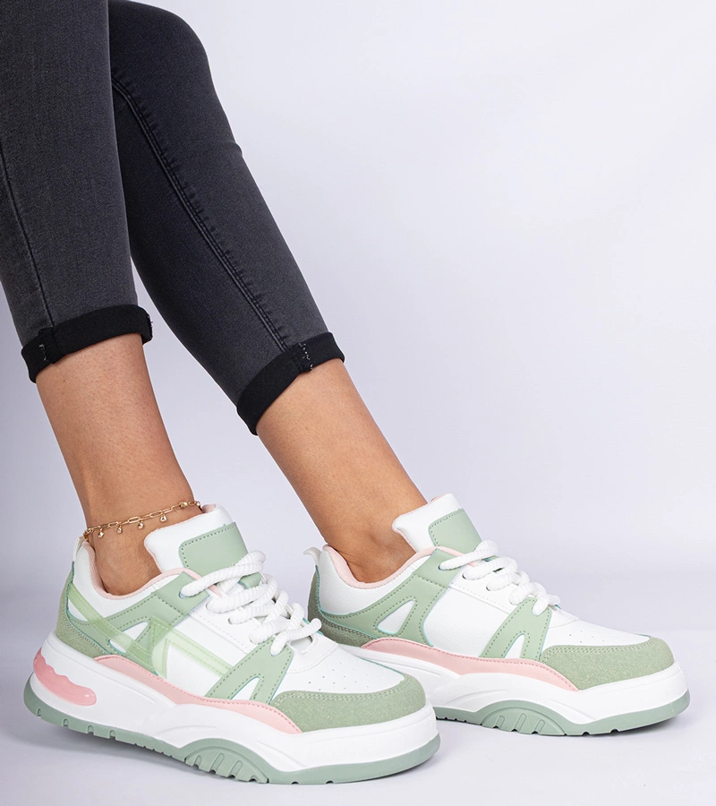 Gemre Adidași verzi cu șireturi groase Luciana