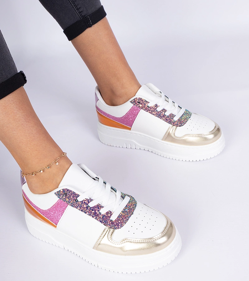 Gemre Adidași multicolori de damă cu talpă groasă Dolla