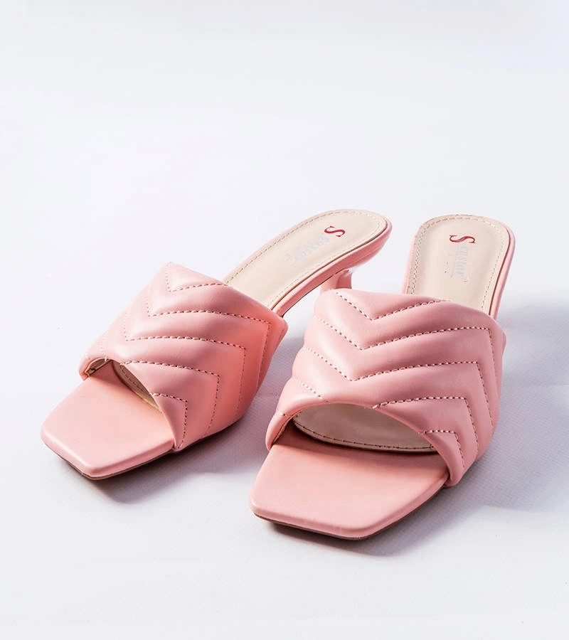 marka niezdefiniowana Flip-flops Launay roz cu tocuri joase