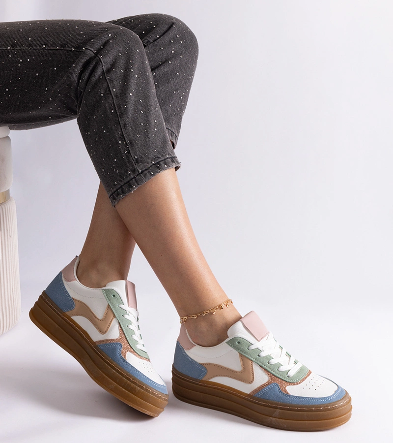 Gemre Adidași albaștri cu talpă de cauciuc Quica