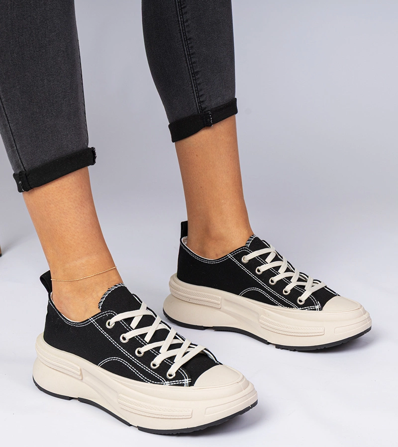 Gemre Tenisi negri de damă din material Katerin