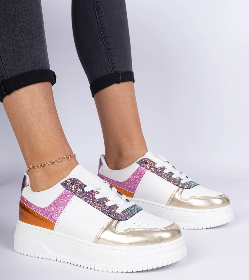 Gemre Adidași multicolori de damă cu talpă groasă Dolla