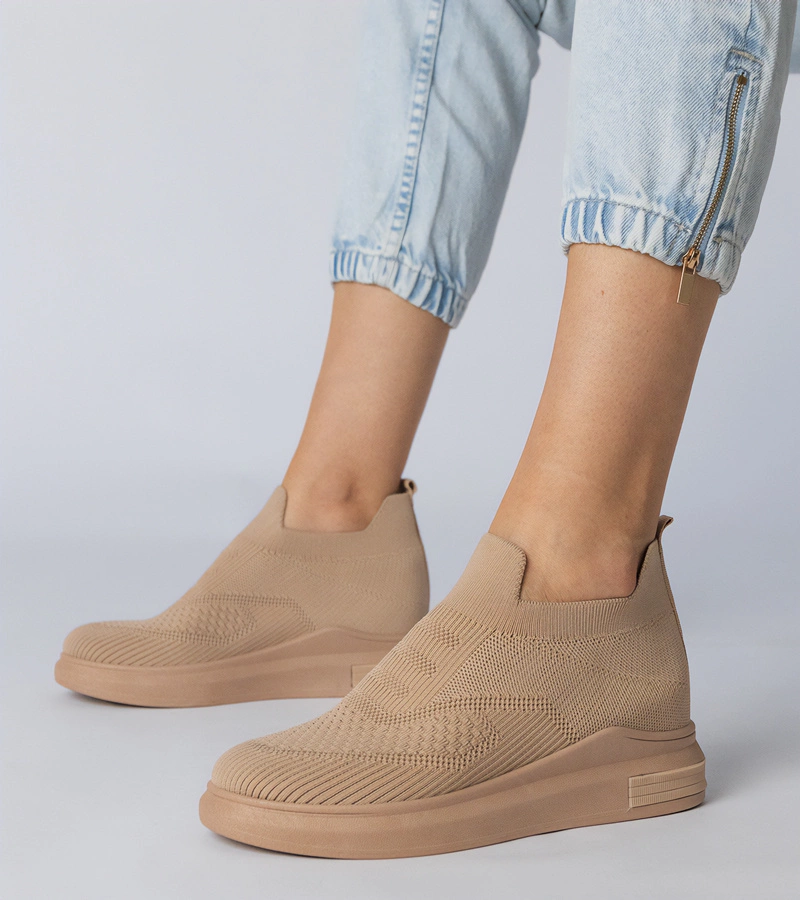 Gemre Merinsa slip-on sock sneakers in brown