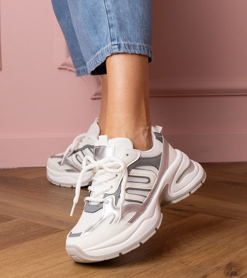 Gemre White sporty sneakers with chunky soles Aries