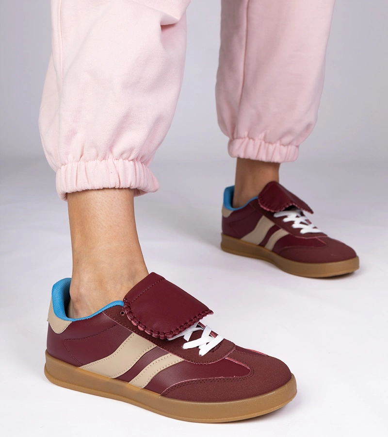 Gemre Burgundy women's sports sneakers Lukka