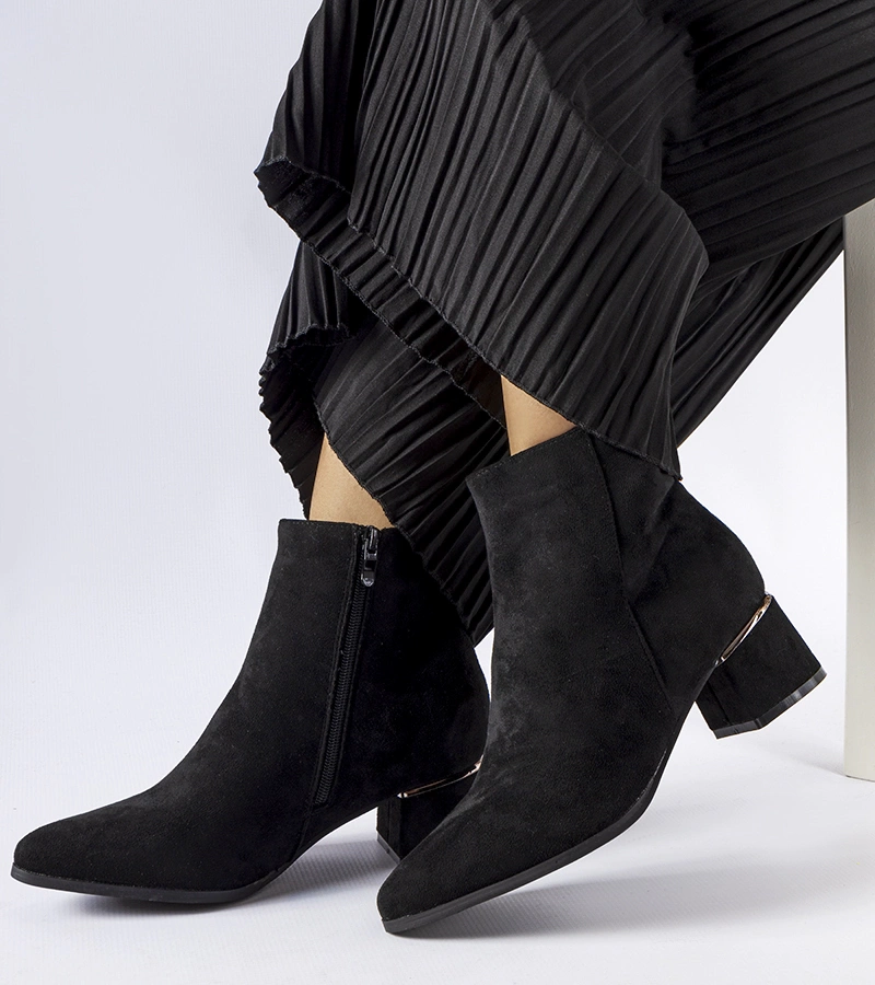 Gemre Cizme cu tocuri joase Tayyib negre