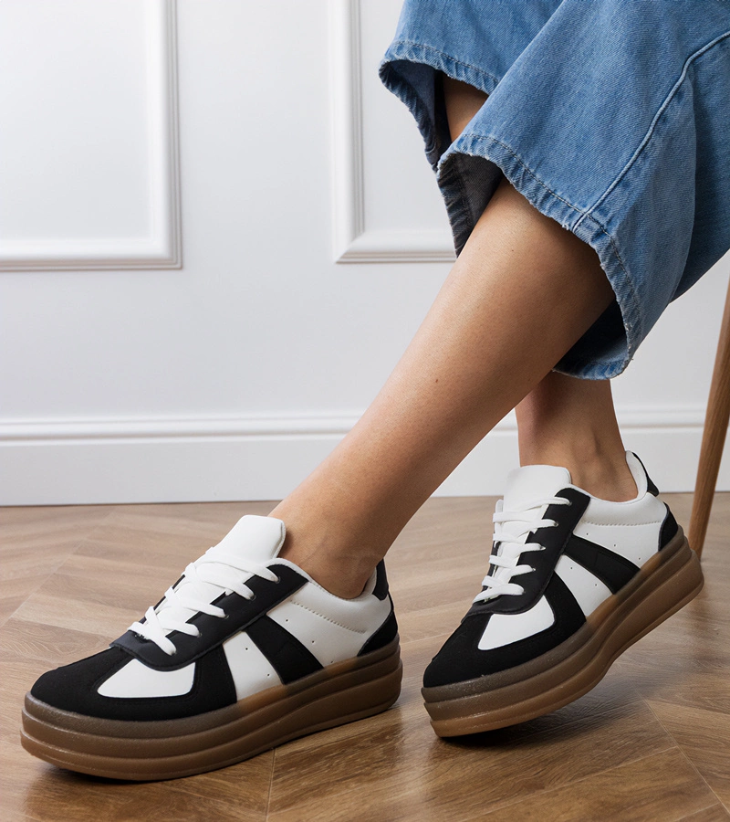 marka niezdefiniowana Adidași negri de damă pe platformă Serila