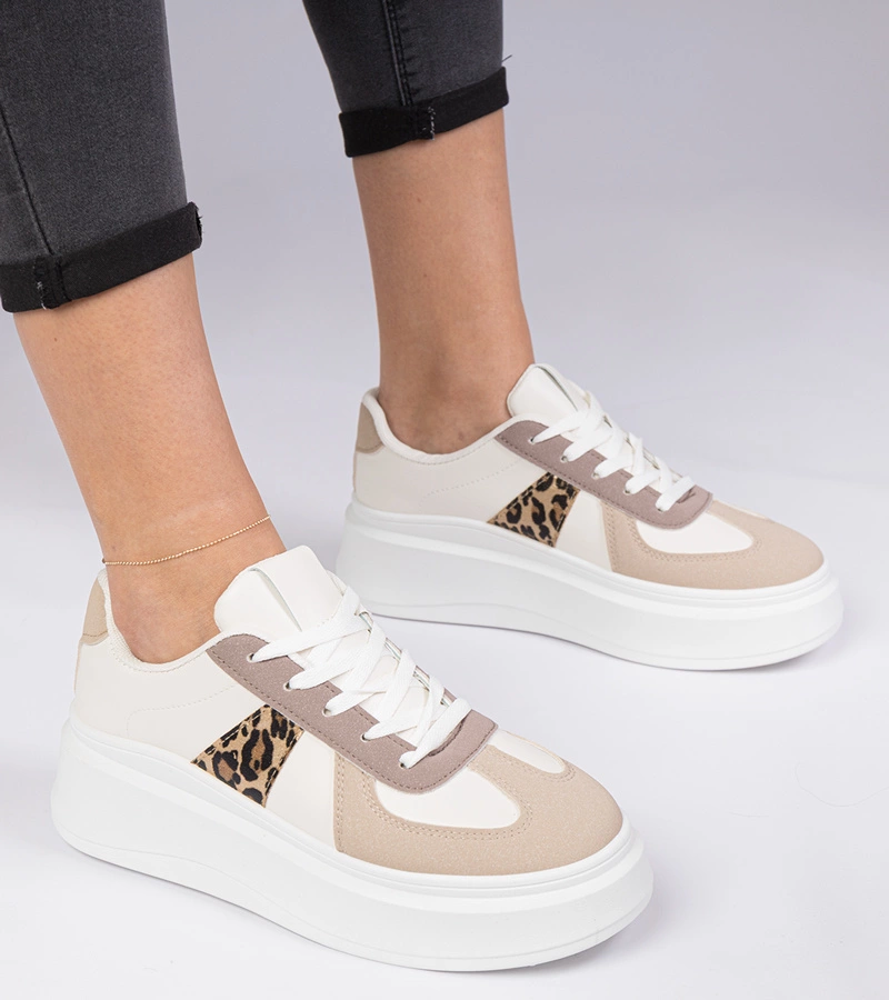 Gemre Adidași maro pe platformă Mishel