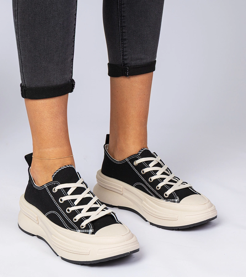 Gemre Tenisi negri de damă din material Katerin