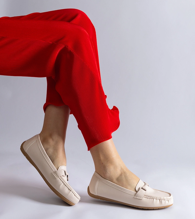 Gemre Mocasini clasici bej din piele ecologică Pelayo