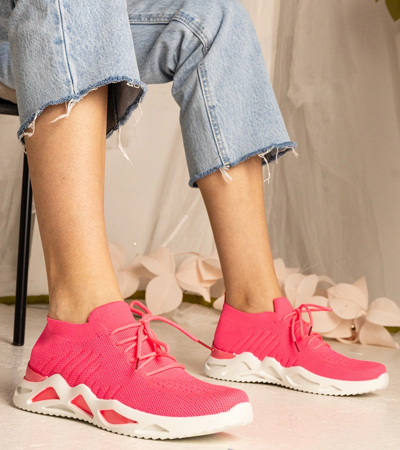 Gemre Adidași roz cu șosetă pentru femei Miyana