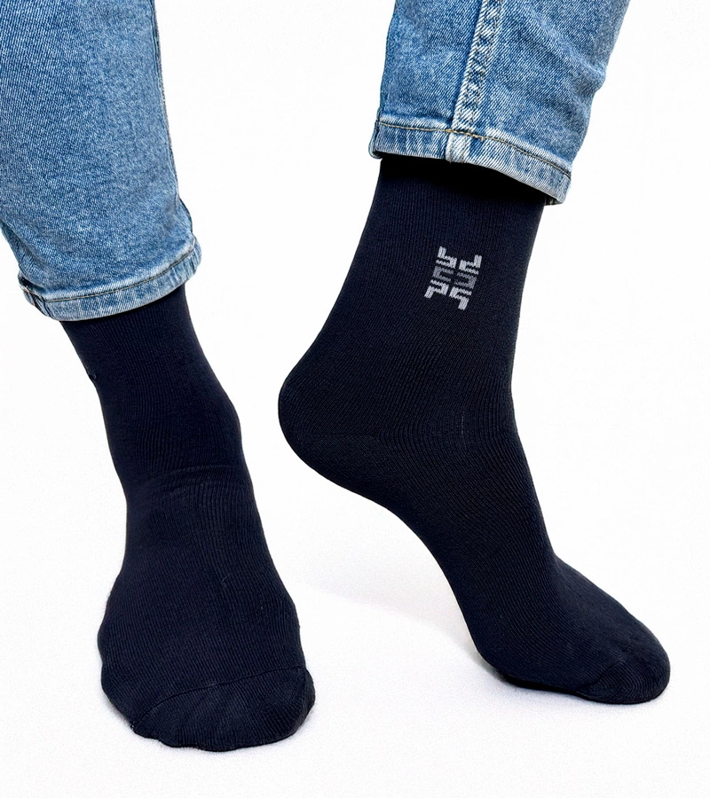 Gemre Navy blue men's warm socks Narus