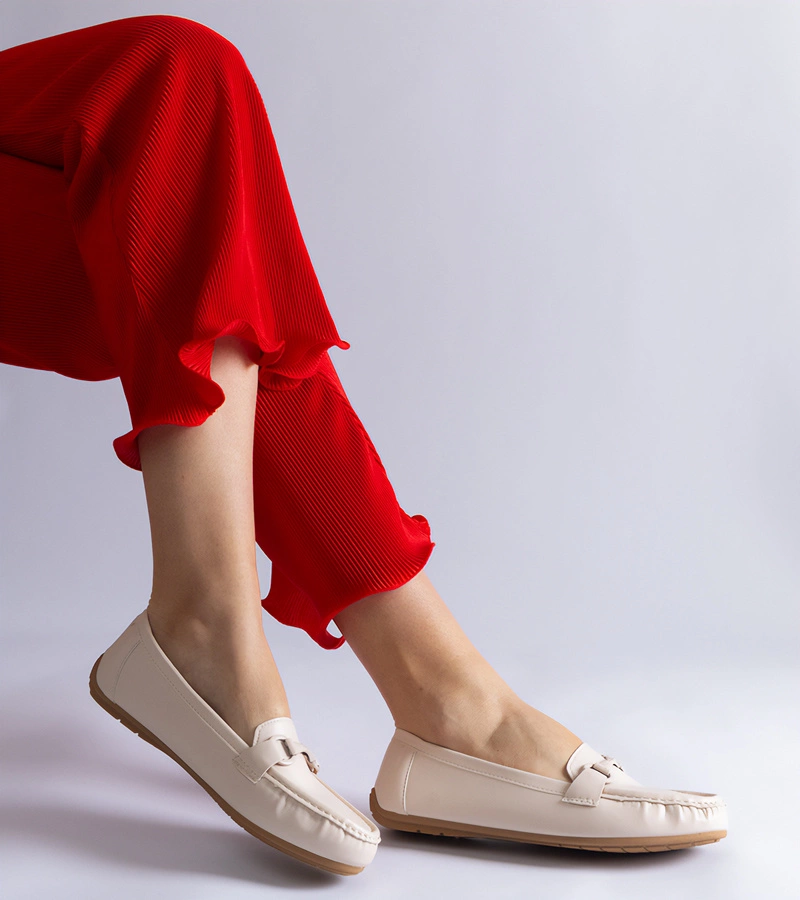 Gemre Mocasini clasici bej din piele ecologică Pelayo