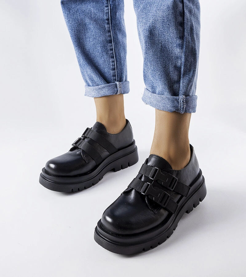 Gemre Black platform oxfords Prospero