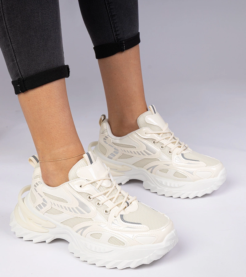 Gemre Adidași sport bej pe talpă masivă Lirata