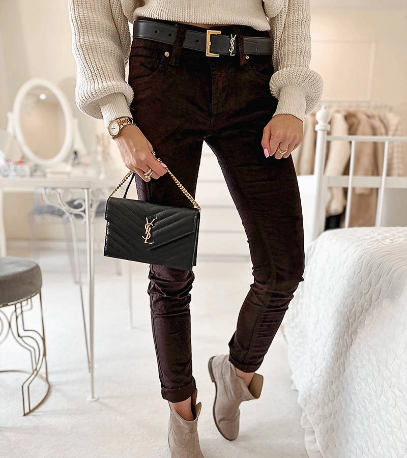 Gemre Pantaloni din material textil maro de Lauzier