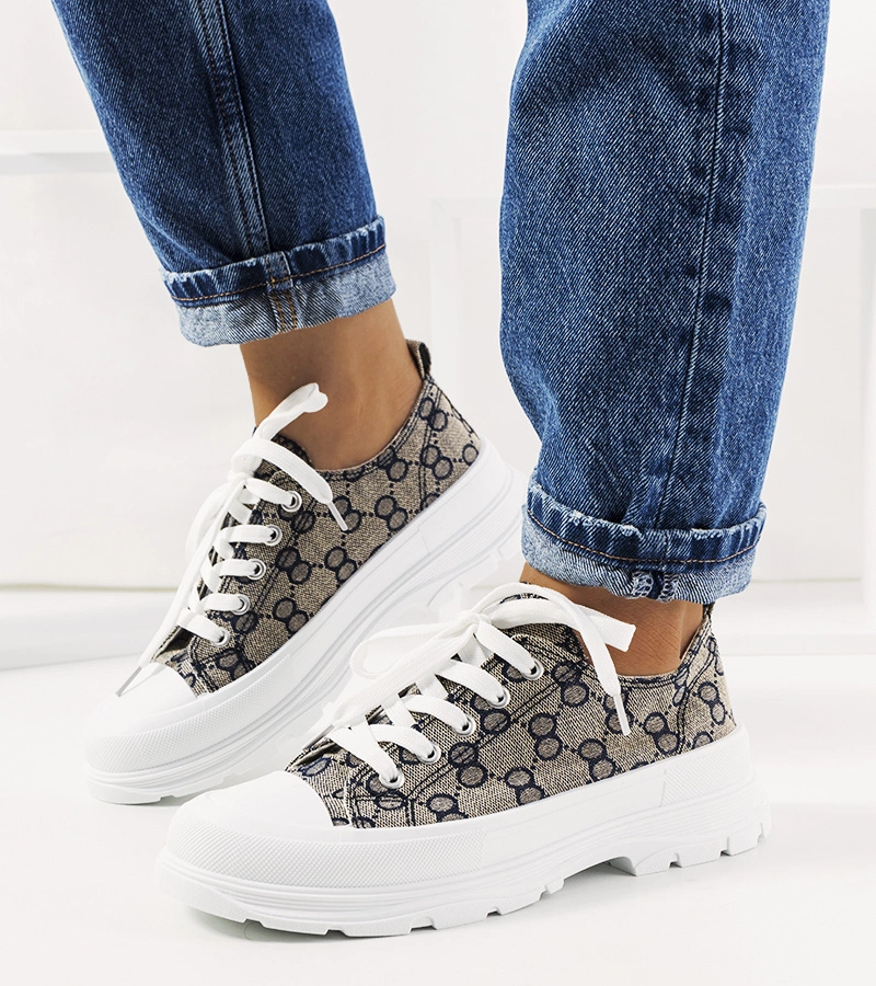 Gemre Blue Beige Waters Sneakers