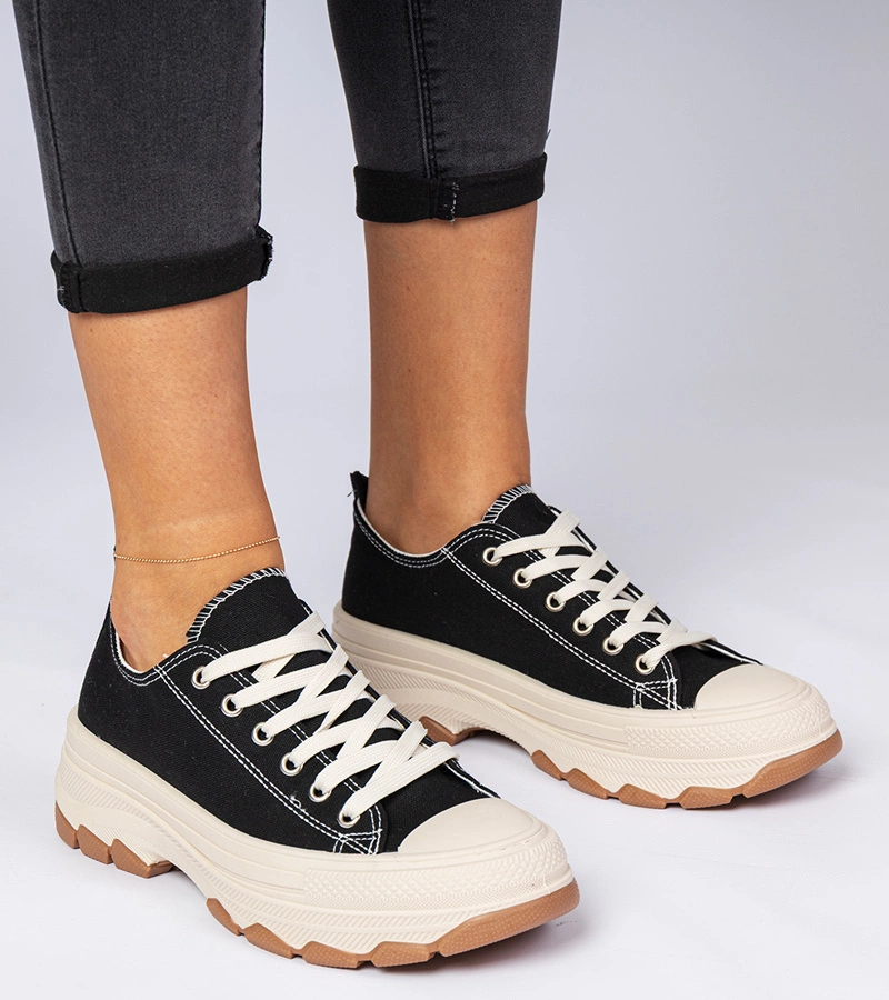 Gemre Adidași negri cu talpă groasă Salsana